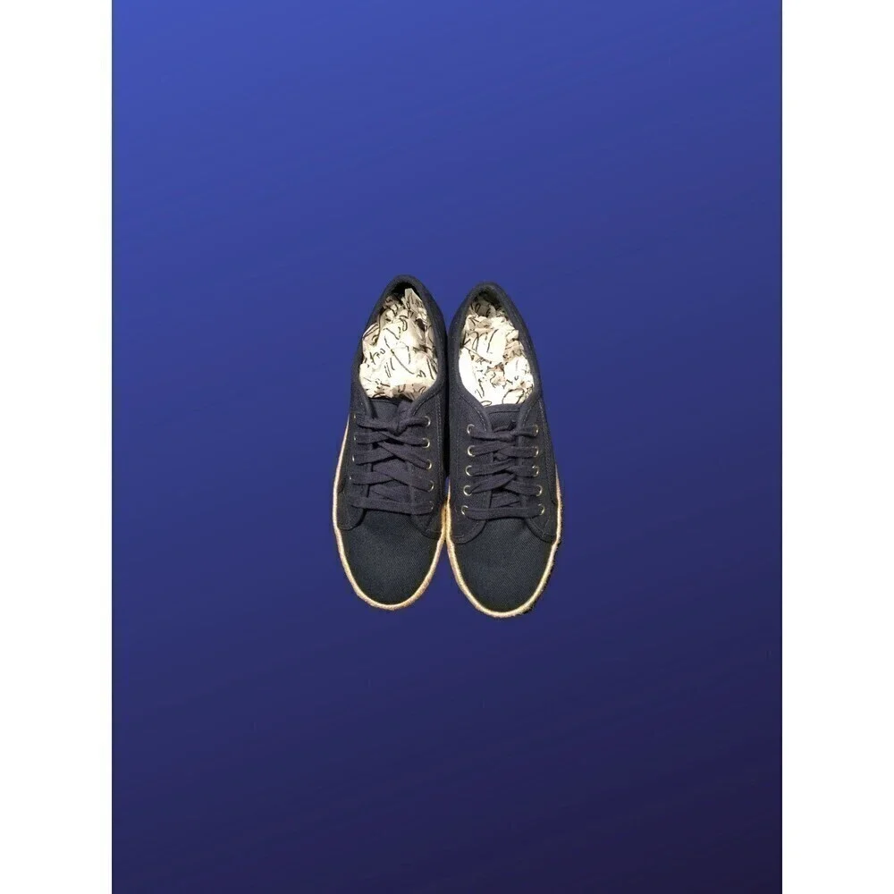 Wild PAIR “Sofeya” Espadrille Platform Sneaker, NAVY/NATURAL, Size 8.5, NWB